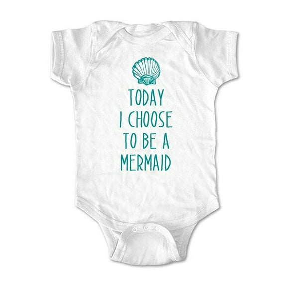 Today I Choose To Be a Mermaid - wallsparks cute & funny Brand - baby one piece bodysuit - Great baby shower gift!