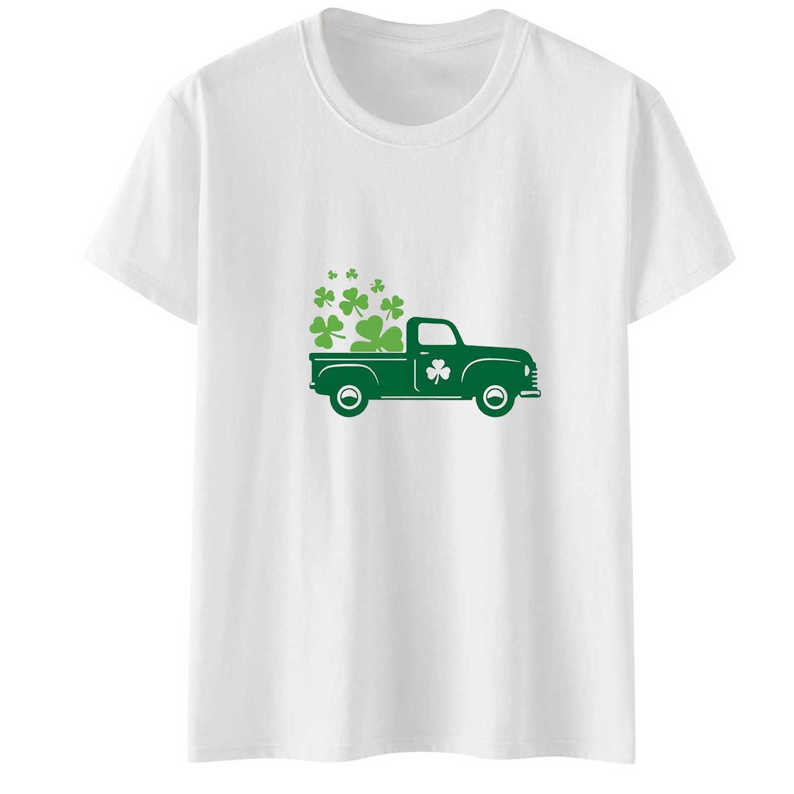 QIPOPIQ T-Shirts à Manches Courtes pour Femmes à Col Rond St. Patrick's Day T-Shirts Hauts Shamrock T-Shirt Chemise Verte Tunique St Patricks Day Chemises Tee T-Shirt Noël Fêtes Chemises T-Shirts Graphiques Aubaines