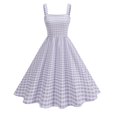 thumbnail image 1 of Vestido Corto de Verano de las Mujeres de Malla de Manga Corta Bordado Vestido de Pastel Retro, Vestido Ligero Casual para la Fiesta Y las Vacaciones, 1 of 9