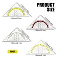 thumbnail image 5 of Giaone Set Square Built-in 180 Degrees Protractor Math Drafting Ruler for Drafting, 5 of 9