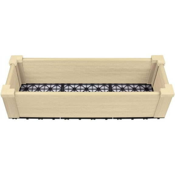 NewTechWood Composite Lumber Patio Raised Garden Bed Kit (12 x 36, Japanese Cedar)