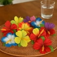thumbnail image 3 of Hibiscus flower decoration Hawaiian imitation flower tropical imitation color, table top vivid DIY decoration, suitable for home garden party gifts., 3 of 5