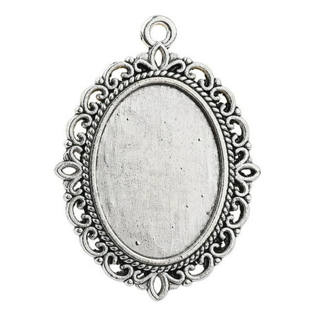 

TureClos Pendant Base Metal Jewelry Necklace Bracelet Findings Homemade Home Jeweller Settings Replacement Part Accessories Antique Silver