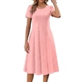 thumbnail image 3 of Fantaslook Summer Dresses for Women Casual Short Sleeve Pleated Dress Flowy Floral Dress with Pockets Flare Midi Sundress, 3 of 9