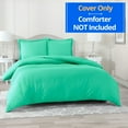 thumbnail image 2 of Nestl 3pc Cal King Duvet Cover Set, Luxury Microfiber Duvet Cover Cal King with 2 Pillow Shams, (98"x104"), Mint Green, 2 of 7