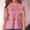 (Casual 1)Pink, variant on Tops for Women Plus Size Short Sleeve Round Neck Mexican Tee Shirts Floral Embroidered Loose Tops Ethnic Style Boho T-Shirts