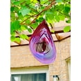 thumbnail image 3 of Dundee Deco's Wind Spinner in Gift Box - 3D Hanging Indoor Outdoor Yard Garden Decoration - Mandala - Rain Drop - Red, Pink, Purple - 12 inch - Unique Gift Idea For Men Women, Souvenir, Present, 3 of 6