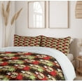 thumbnail image 6 of Ambesonne Colorful Duvet Cover Set, Skull Feather Pattern, 2-Calking, Pistachio Green Cream, 6 of 6