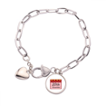 thumbnail image 1 of Día Mundial de las enfermedades pulmonares obstructivas crónicas Pulsera de cadena de corazón joyería encanto moda, 1 of 3