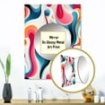 thumbnail image 3 of Designart "Vibrant Pop Art Trend II" Geometric Mirror Wall Decor - Modern Pink Geometric Hallway Wall Mirror Art - 32" x 24" Inch, 3 of 5