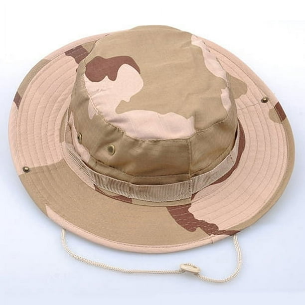 HAOAN Unisex Hat Blue Unisex Woodland Fishing Hiking Travel Military  Sun-proof Camo Boonie Hat Cap 