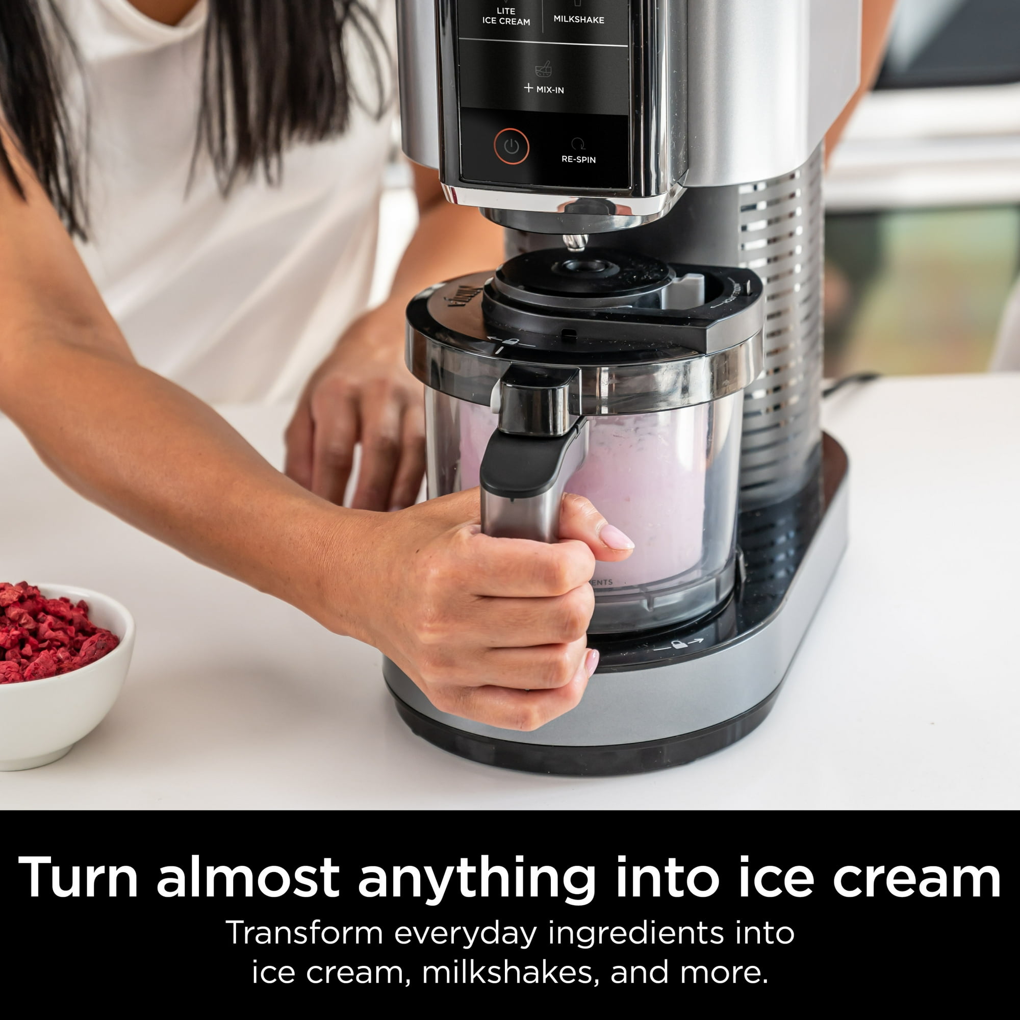 Ninja CREAMi Ice Cream Maker, 5 One-Touch Programs, with 2 Pints Included, Walmart Exclusive