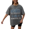 thumbnail image 2 of Women's Gameday Couture Grey Old Dominion Monarchs Oversized Snow Wash T-Shirt, 2 of 5