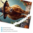 thumbnail image 3 of Halloween Cow In Witch Hat 500Piece Adult Jigsaw Puzzle Fun & Challenging Brain Teaser For Puzzle Lovers Vibrant Artwork & Quality Pieces Great Gift Idea For Adults Home Decor, 3 of 7