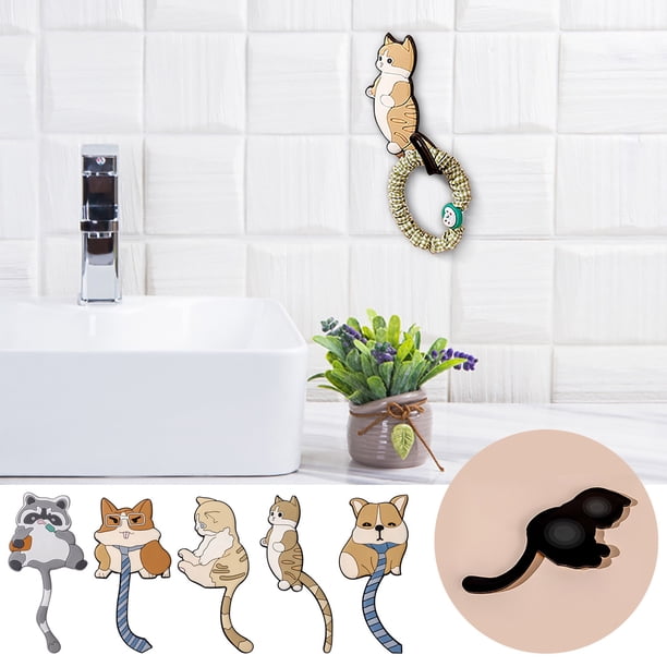 Gancho pegatina para frigorífico mono - Imán potente para cocina y oficina - Gancho decorativo de PVC para 1 kg - Diseño flexible