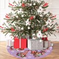thumbnail image 4 of Christmas Tree Skirt Purple Tree Skirt Glitter Gnomes Snowflake Xmas Winter Tree Skirt 48 Inch for Black Christmas Indoor Outdoor Decorations, 4 of 6