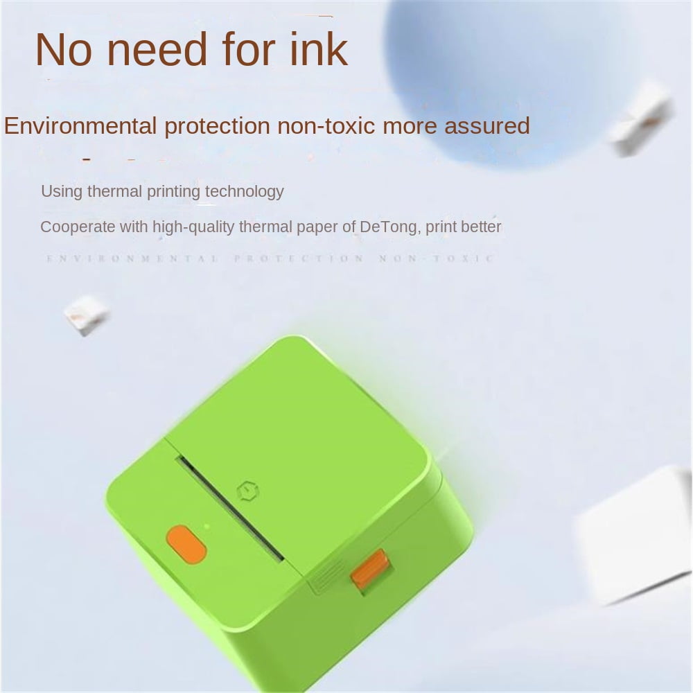 Small label printer multi-function wireless Bluetooth portable sticker barcode printer,White