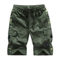 thumbnail image 3 of Zanvin Mens Flat Front Shorts, Mens Cargo Shorts Clearance, Men Casual Camouflage Cotton Shorts with Pockets , Quickly Dried, Soft and Breathable, Army Green, L, 3 of 8