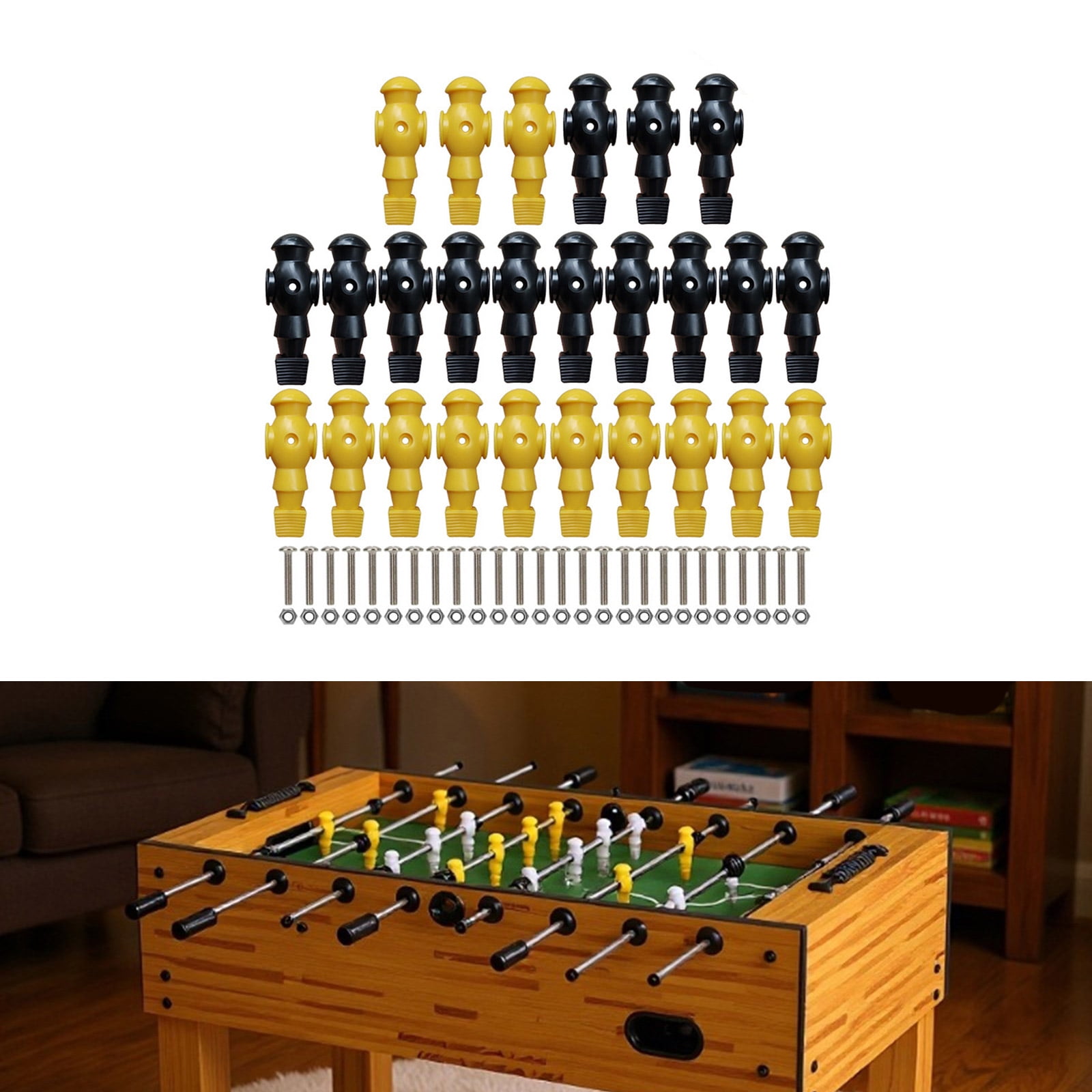 26Pcs Table Foosball Player Replacement Soccer Table Player Games Players Figure Foosball Components Easy to Install