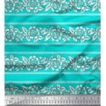 thumbnail image 1 of Soimoi Polyester Crepe Fabric Leaves & Floral Block Print Fabric by The Yard 52 Inch Wide, 1 of 3