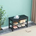 thumbnail image 4 of Entryway Shoes Bench with Cushion Seat Bedroom Storage Bench with Shelf bed End Bench, Multifunctional Storage Bench for Entryway Living Room - Multicolor, 4 of 8