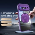 thumbnail image 4 of for Google Pixel 9 Magnetic Clear Case Compatible with MagSafe, Drop Protection Ultra Slim Shockproof Anti-Scratch Phone Case with Camera Lens Protector Dust-Proof for Men Women - Darkpurple, 4 of 7
