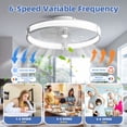 thumbnail image 2 of BAYSQUIRREL Ceiling Fans with Lights and Remote, Low Profile Ceiling Fan, 3000-6000K Dimmable Bladeless Fan Light, 3 Colors 6 Speeds Reversible, Modern Flush Mount Ceiling Fan for Bedroom, 2 of 8