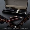 thumbnail image 3 of Wordsworth & Black Majesti Fountain Pen-(Red), Luxury Case, 24K Gold Finish; 18K Gilded Extra Fine Nib- Ink Cartridges, Refillable Ink Converter-Calligraphy Pen-Best Business Gift Set for Men & Women, 3 of 11