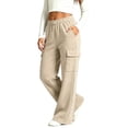 thumbnail image 3 of Acaics Girl's Cargo Sweatpants | Wide Leg, Baggy, Joggers, for Teen, Comfortable, Casual Cargo Sweatpants, 3 of 8