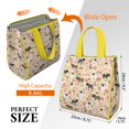 thumbnail image 3 of Pugs and Pioneer Flower Insulated Lunch Bag for Women & Adults,Large Portable Soft Cooler Lunch Bag,Thermal Food Storage Tote with Pearl Cotton,8.66L,8.75x5.75x9.5 Inch, 3 of 6