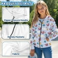 thumbnail image 6 of Chririnla Astronauts Cartoon Axolotl Planet Teens Lightweight Hooded Jacket Long Sleeve Comfy with Pockets Casual Loose Sweatshirt Girls Size 14-16, 6 of 7