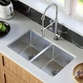 thumbnail image 2 of Karran 30" Undermount 16-Gauge Stainless Steel 50/50 Double Bowl Kitchen Sink Kit, 2 of 5