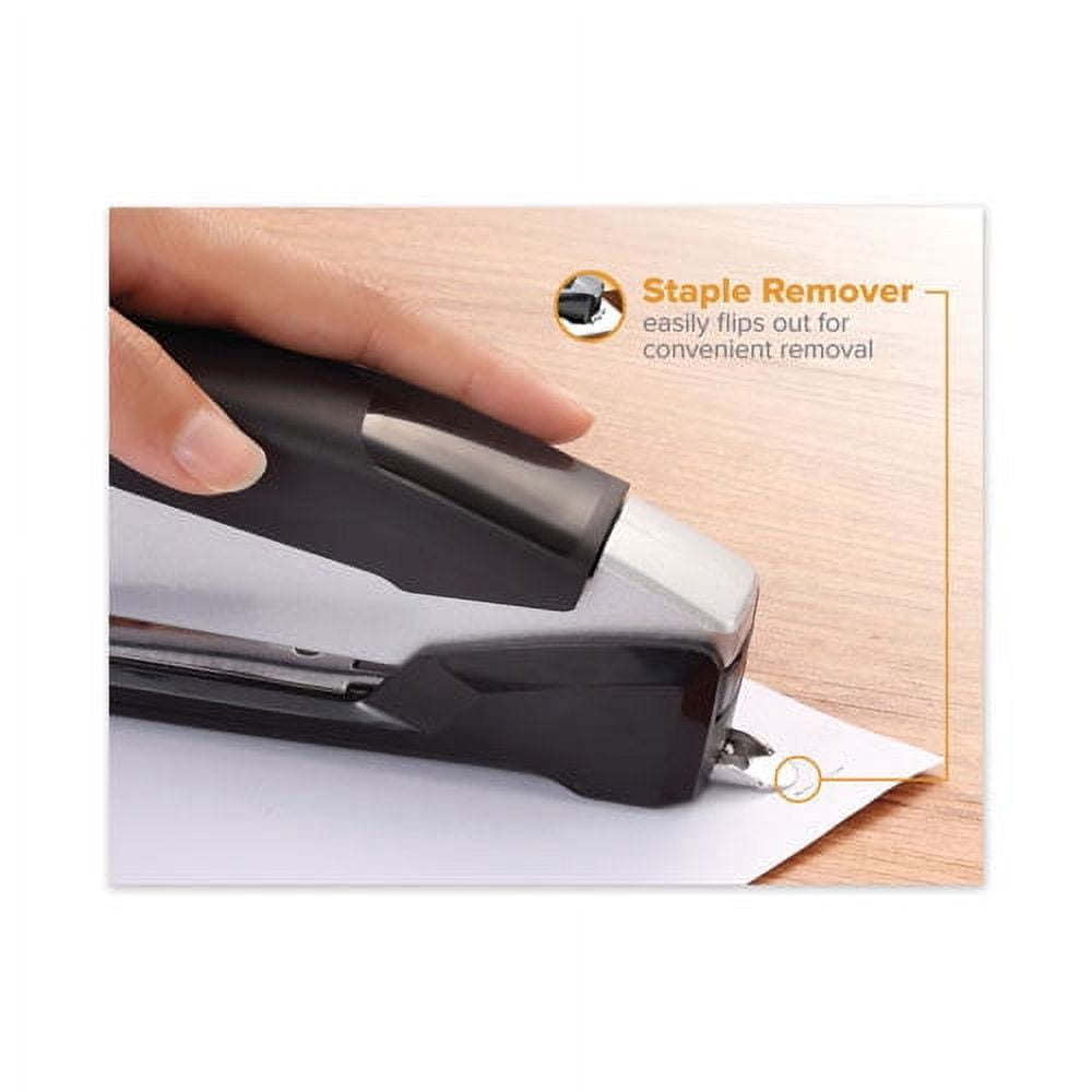 Inpower Spring-Powered Premium Desktop Stapler, 28-Sheet Capacity, Black/silver | Bundle of 5 Each