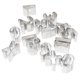 thumbnail image 3 of ColoMX 15pcs Bizcochos de acero inoxidable cortadores de galletas Moldes de galletas Herramientas para hornear de cocina, 3 of 8