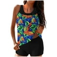thumbnail image 3 of FDGIU ‌2025 Trendy Women's Floral Tankini Swimwear Set, Modest Athletic Bathing Suit with Shorts, Tummy Control Two Piece Swimsuits for Beach & Pool;High Waisted Swimsuit, 3 of 6