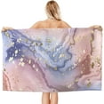 thumbnail image 2 of Alcohol Ink Painting Marble Large Beach Towel - Plush Thick Cotton Pool Towel, Adult Beach Towels, 2 of 17