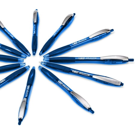 pens retractable bic atlantis point ball pack medium