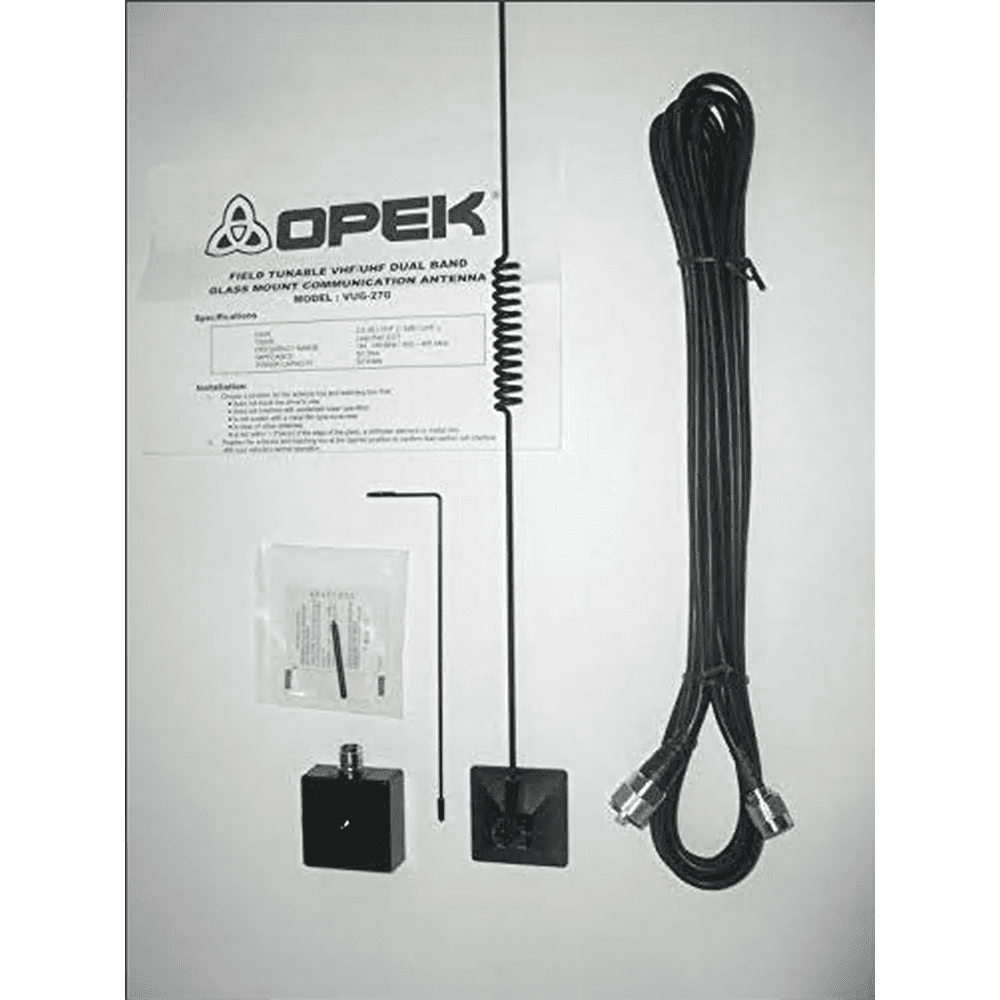 Opek VUG270 Dual Band VHF/UHF HiGain Window On Glass Mount Mobile Ham