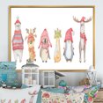 thumbnail image 1 of Designart Cute Christmas Animals Polar Bear Traditional Floating Frame Wall Art, 1 of 4
