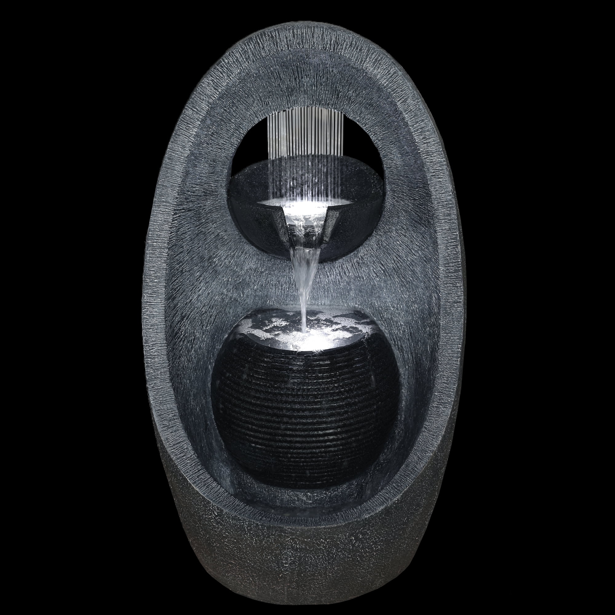 Northlight 30" LED Modern Style Outdoor Garden Water Fountain