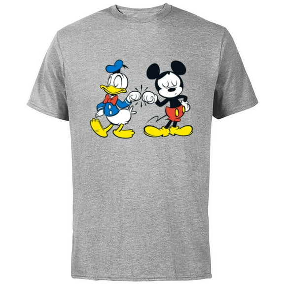 Disney Mickey Mouse and Donald Duck Best Friends - Short Sleeve Cotton T-Shirt for Adults -Customized-Athletic Heather