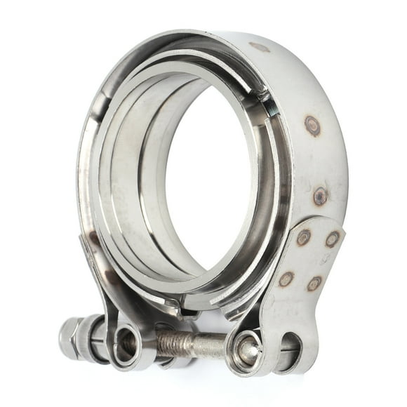 Exhaust V Band Flange Exhaust Flange Clamp V Band Clamp Flange Kit 2.25in V Band Stainless Steel Clamp With 2 Flange For Exhaust Downpipe