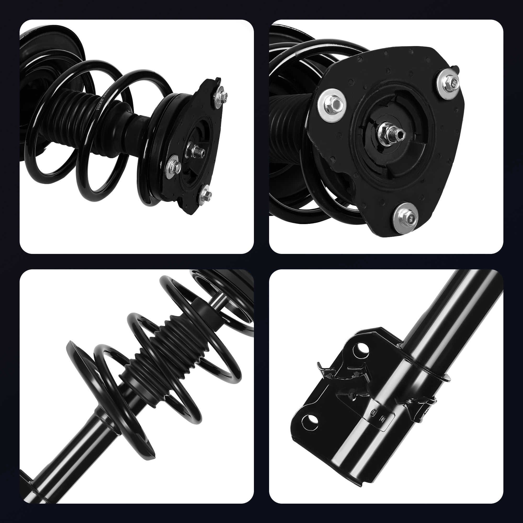 LEDKINGDOMUS Front Complete Strut Assembly for 2009-2014 Nissan Maxima Sedan FWD 3.5L | Quick Strut Replacement | Pre-Assembled Shock & Coil Spring Kit