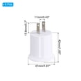 thumbnail image 2 of Uxcell E26/E27 Outlet to Lamp Socket Adapter, 6pcs Convert Polarized 2 Prong Outlet to Screw Base Light Bulb Socket, 2 of 5