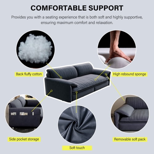 66" Queen Pull Out Sofa Bed, 3-in-1 Convertible Velvet Sleeper Sofa with Side Storage, Loveseat Bed for Living Room, Grey