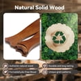 thumbnail image 4 of Sofucor 52 Inch Ceiling Fan with LED Light, 3 Solid Walnut Wood Blades, Matte Black Housing, Modern Indoor Ceiling Fan for Bedroom Living Room, 4 of 10