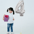 thumbnail image 4 of Way To Celebrate 41" Number 4 Gld/slv Foil Balloon, 4 of 6
