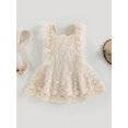 thumbnail image 3 of Musuos Toddler Baby Girls Lace Dress, 3 6 9 12 18 24M 3T Sleeveless Backless Floral Embroidery Princess Dress, 3 of 9