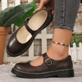 thumbnail image 6 of Women's Mary Jane Flat Shoes Comfort Platform Buckle Ankle Strap Flats Breathable Slip On Lightweight Office Work Shoes, 6 of 8