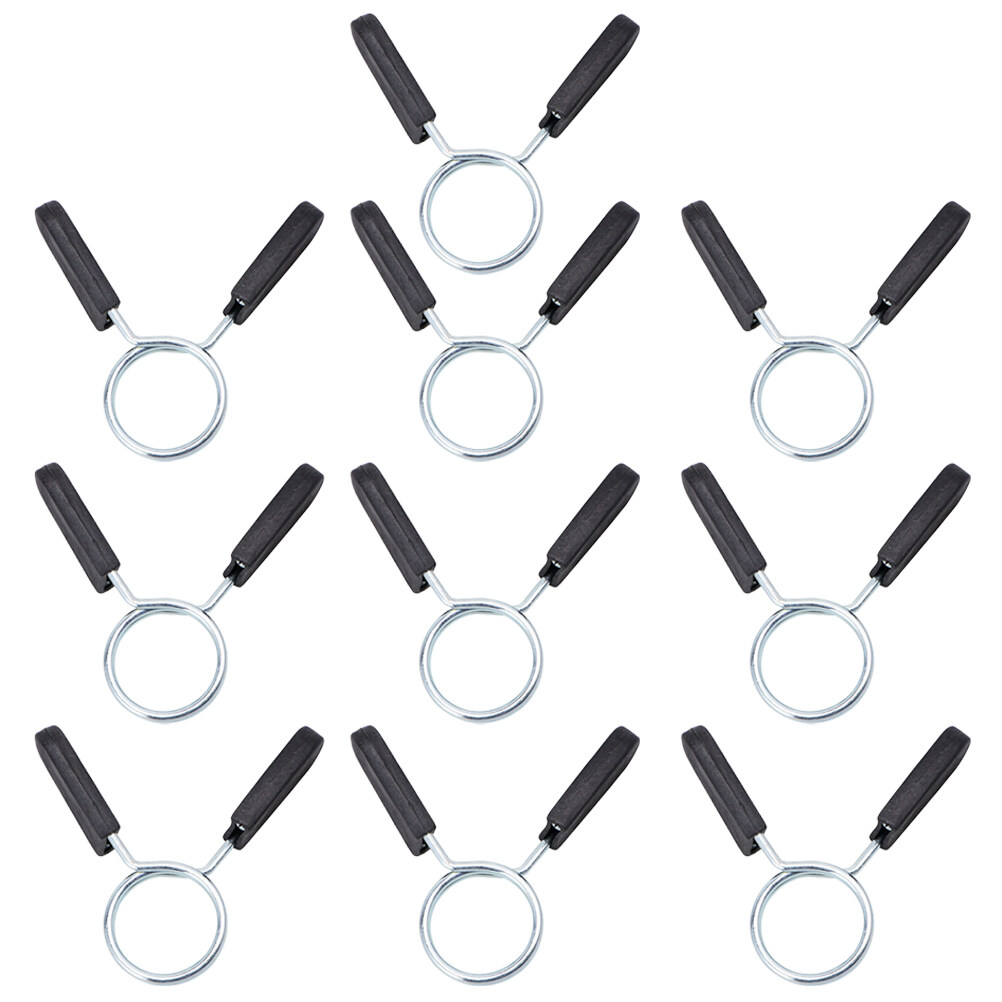 Barbell Spring Clip Collar 10Pcs 25mm Dumbbell Barbell Clamps Spring Clip Collars for